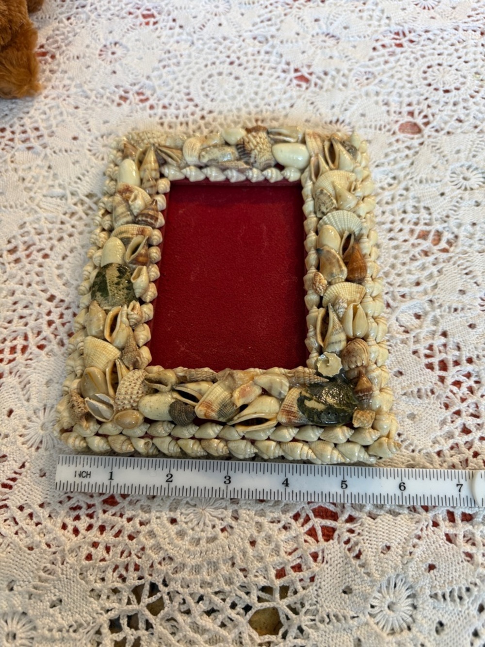 Mid Century Shell Encrusted Picture Frame - Picture 5 of 5